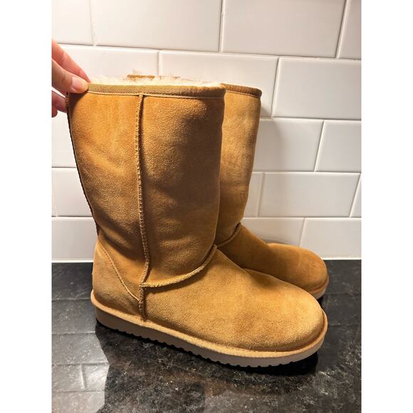 Koolaburra by Ugg Women's Suede Tall Boot Faux Fur Lined Winter Brown‎ Size 9 - Picture 1 of 7